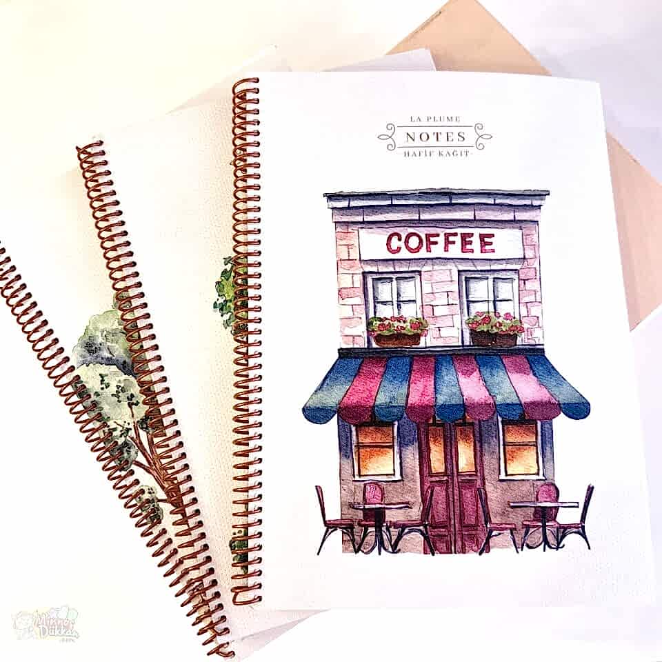 Keskin Color La Plume Shop 80 Yaprak Kareli Spiralli Defter A4