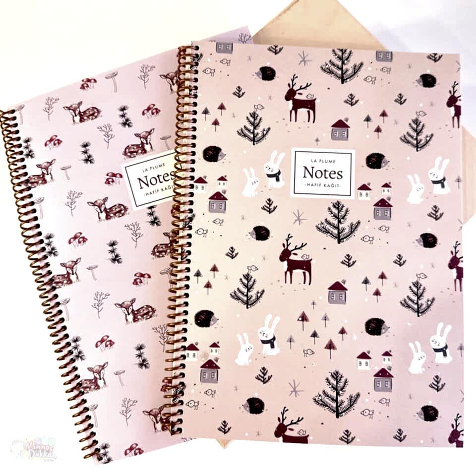 Keskin Color La Plume Forest 80 Yaprak Çizgisiz Spiralli Defter A4