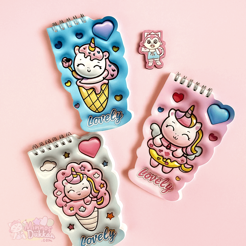 Lovely Unicorn Spiralli Not Defteri