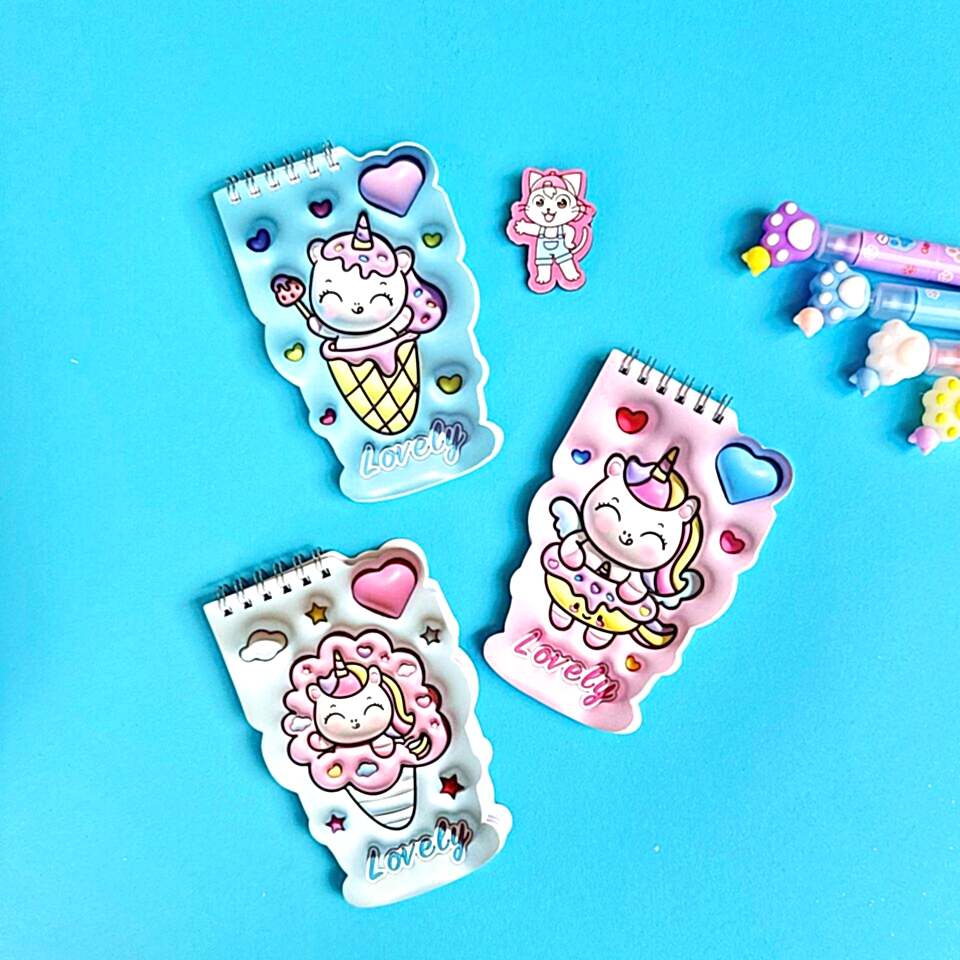 Lovely Unicorn Spiralli Not Defteri