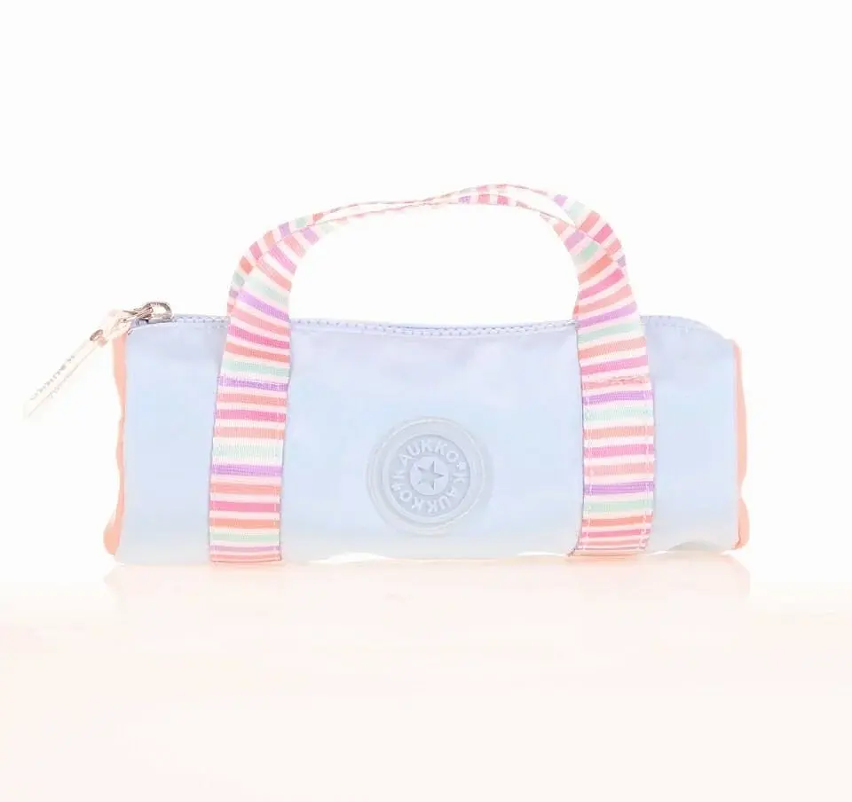 Kaukko Travel Double Stripe Kalem Çantası - Blue