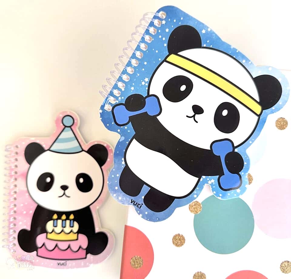 Panda Desenli Şekilli Spiralli A6 Defter