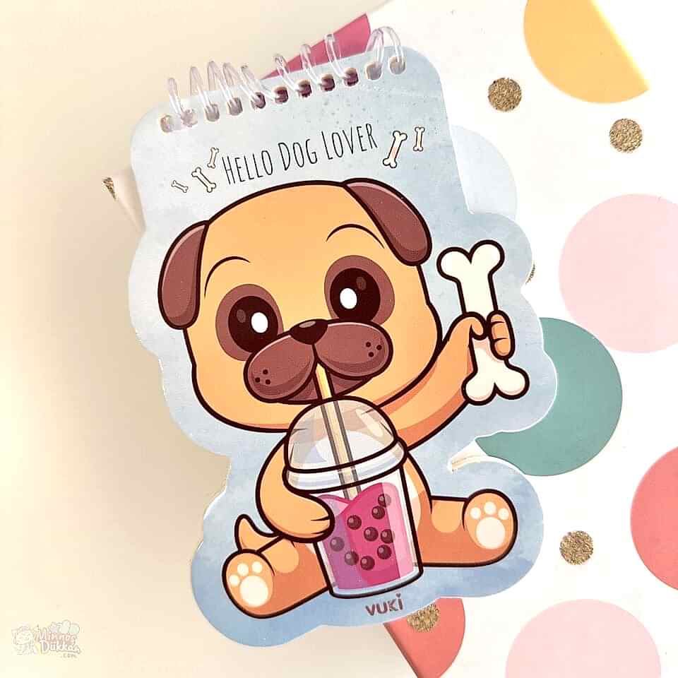 Köpek Desenli Şekilli Spiralli A6 Defter