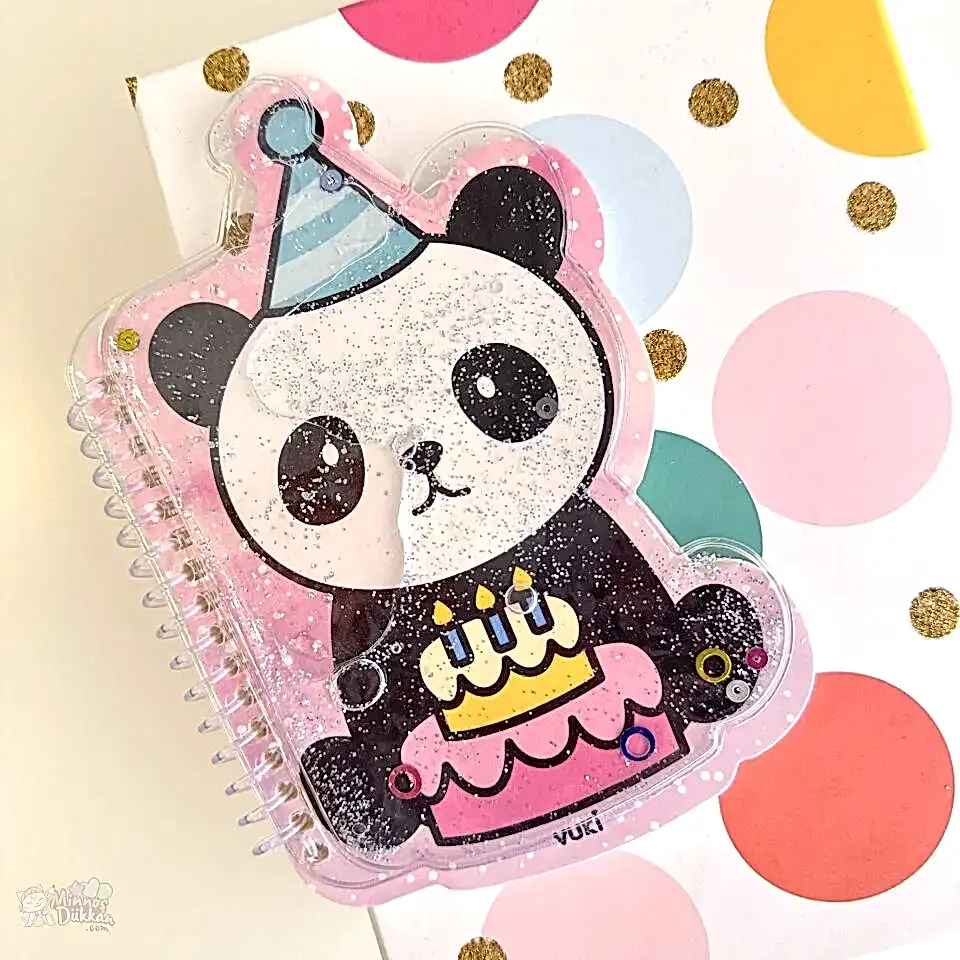 Panda Desenli Şekilli Sulu A6 Defter