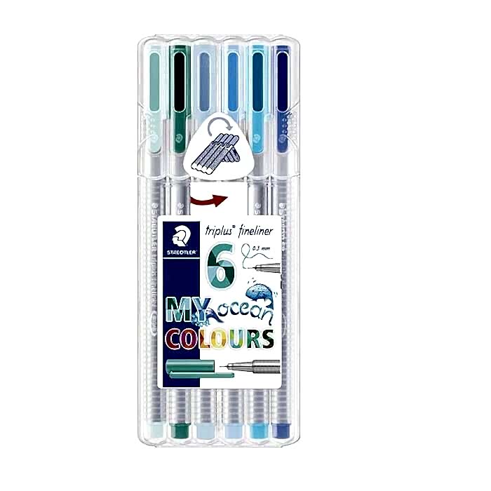 Staedtler Triplus 1.0 mm My Ocean Colours 6'lı Keçeli Kalem Seti