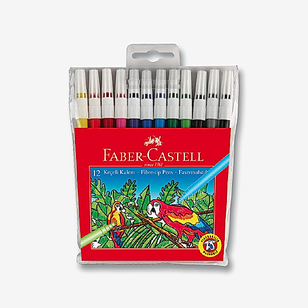 Faber Castell Yıkanabilir Keçeli Kalem 12 Renk