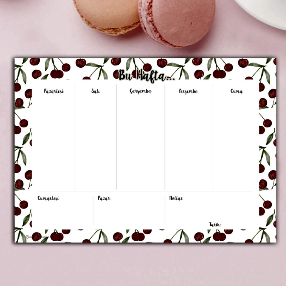 Cherry A5 Haftalık Planlayıcı