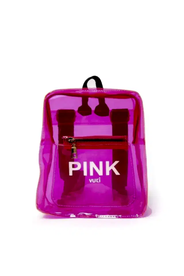 Pink Şeffaf Sırt Çantası Vuki