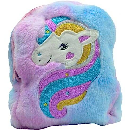 Pastel Peluş Sırt Çantası - Unicorn