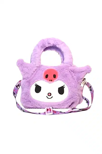 Kuromi Peluş El Çantası Mor