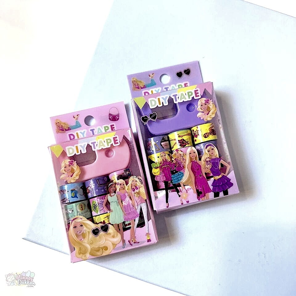 12li Barbie Desenli Kesicili Washi Tape Bant