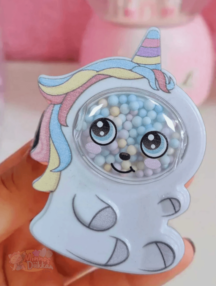 Boncuklu Unicorn Hazneli Kalemtraş