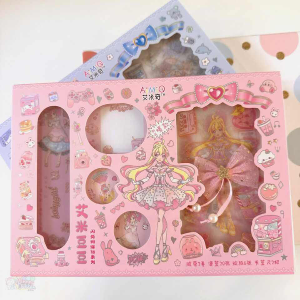 Anime Girl Stickerlı Kırtasiye Seti