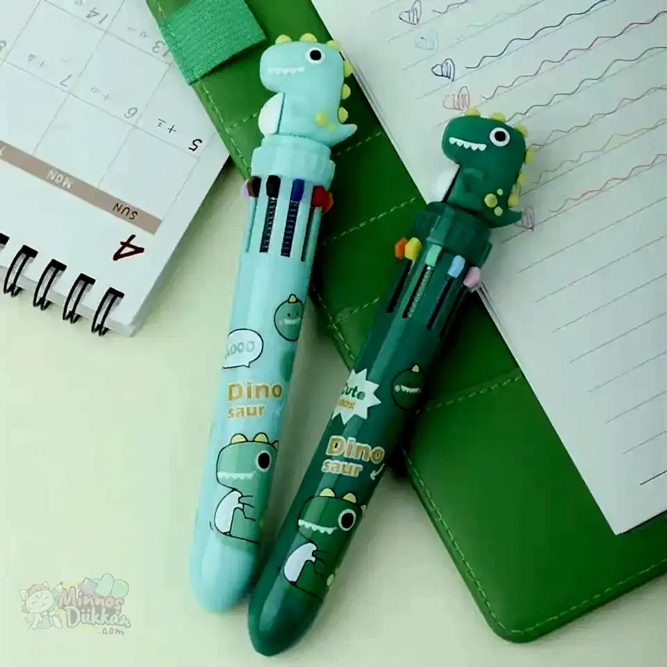 Dino 10 Renk Çok Renkli Tükenmez Kalem