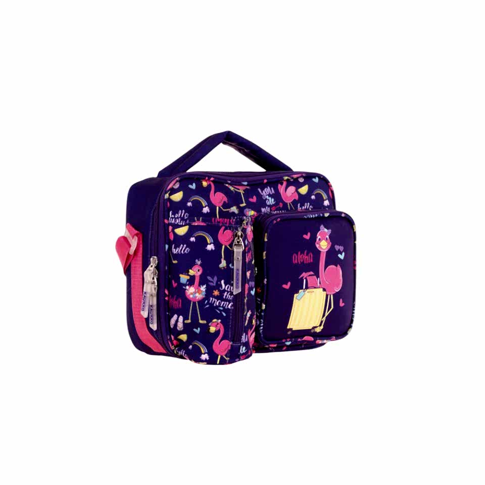 Kaukko Kids Beslenme Çantası - Leather Flamingo