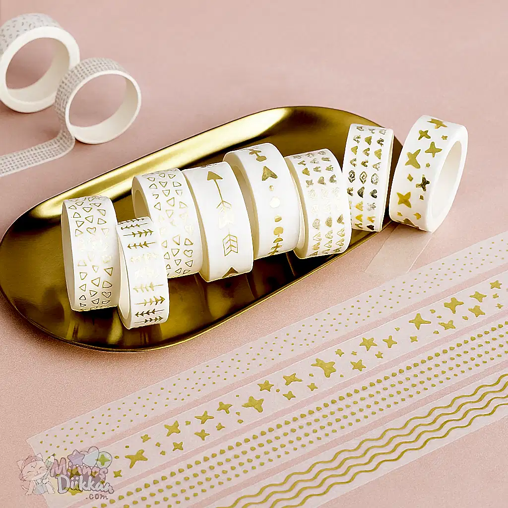 Share Mine Gold Kağıt Washi Tape Bant Kutulu