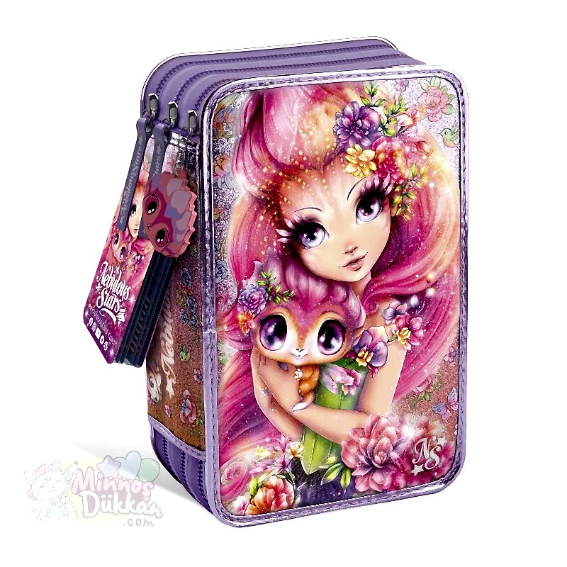 Nebulous Stars 3 Katlı İçi Dolu Kalem Kutu - Mavi