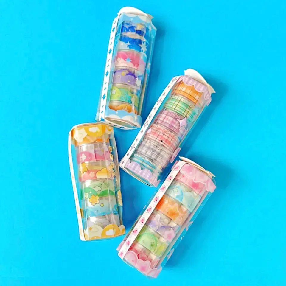 Cloudy Sky 6lı Desenli Kağıt Washi Tape Bant