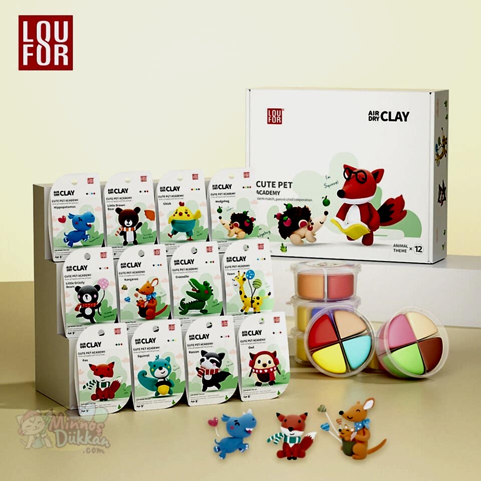 Air Clay Proje Hamuru 4 Renk - Cute Pet Academy