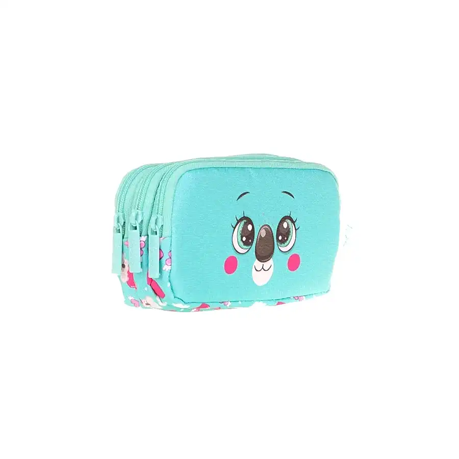 Kaukko Kids Love 3 Bölmeli Kalem Çantası - Cute Face Koala