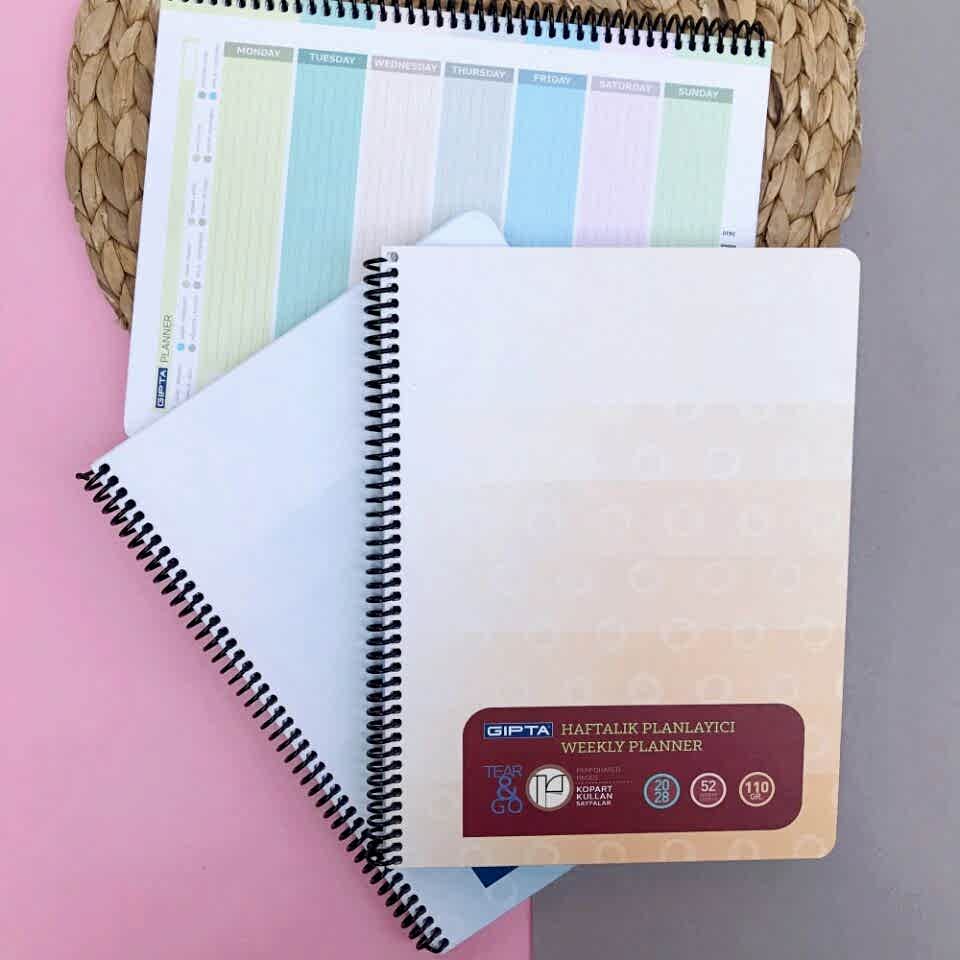 Gıpta Spiralli Haftalık Planlayıcı 52 Yaprak 20x28