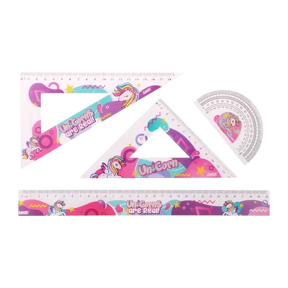 Junior Unicorn Cetvel Seti 4 Parça