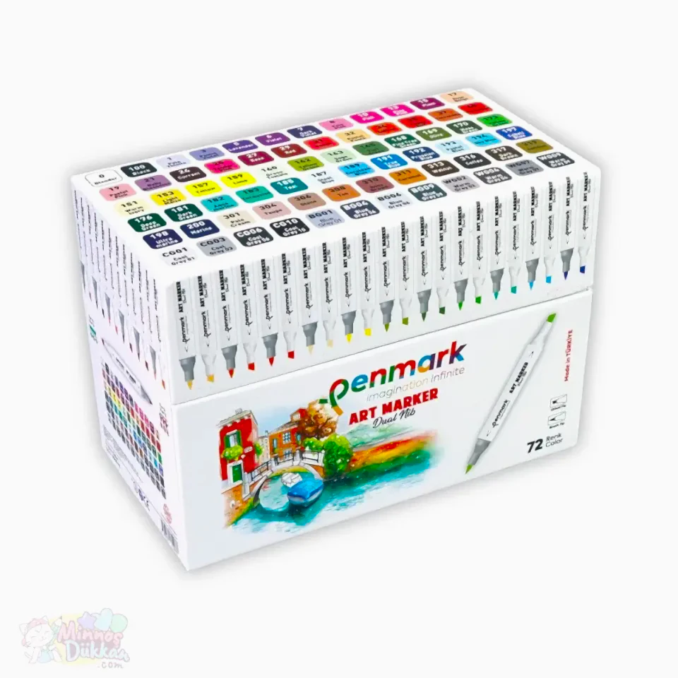 Penmark Art Marker Çift Taraflı Marker Set 72 Renk