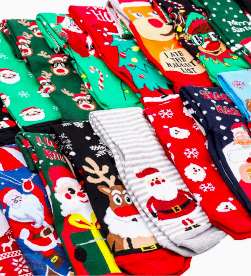 Yeni Yıl Desenli Çorap