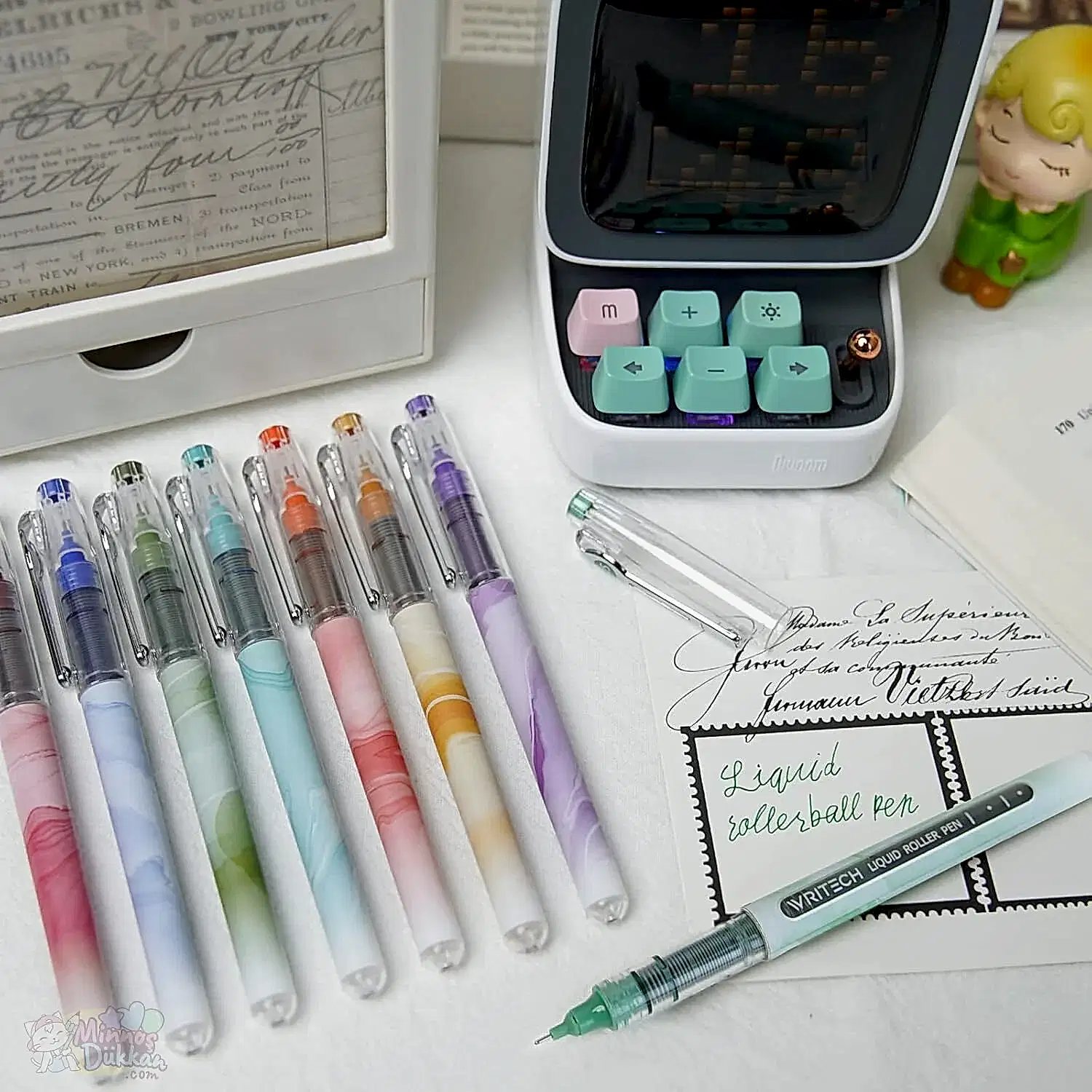 Writech Liquid Ink Roller Kalem - Burgundy