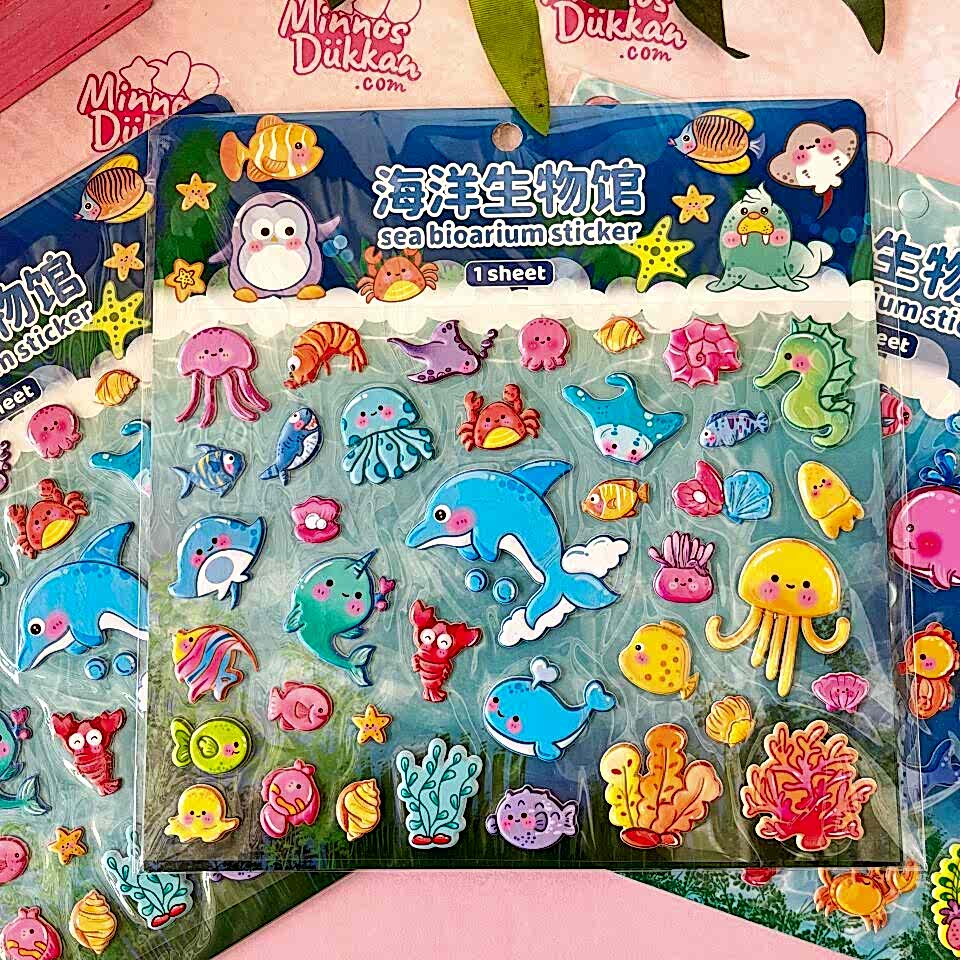 Deniz Canlıları Askılı Sticker