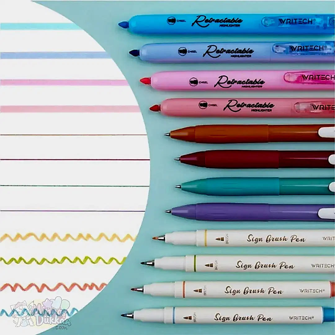 Writech Journaling Set 12 Renk Kalem Set - Mild Colors