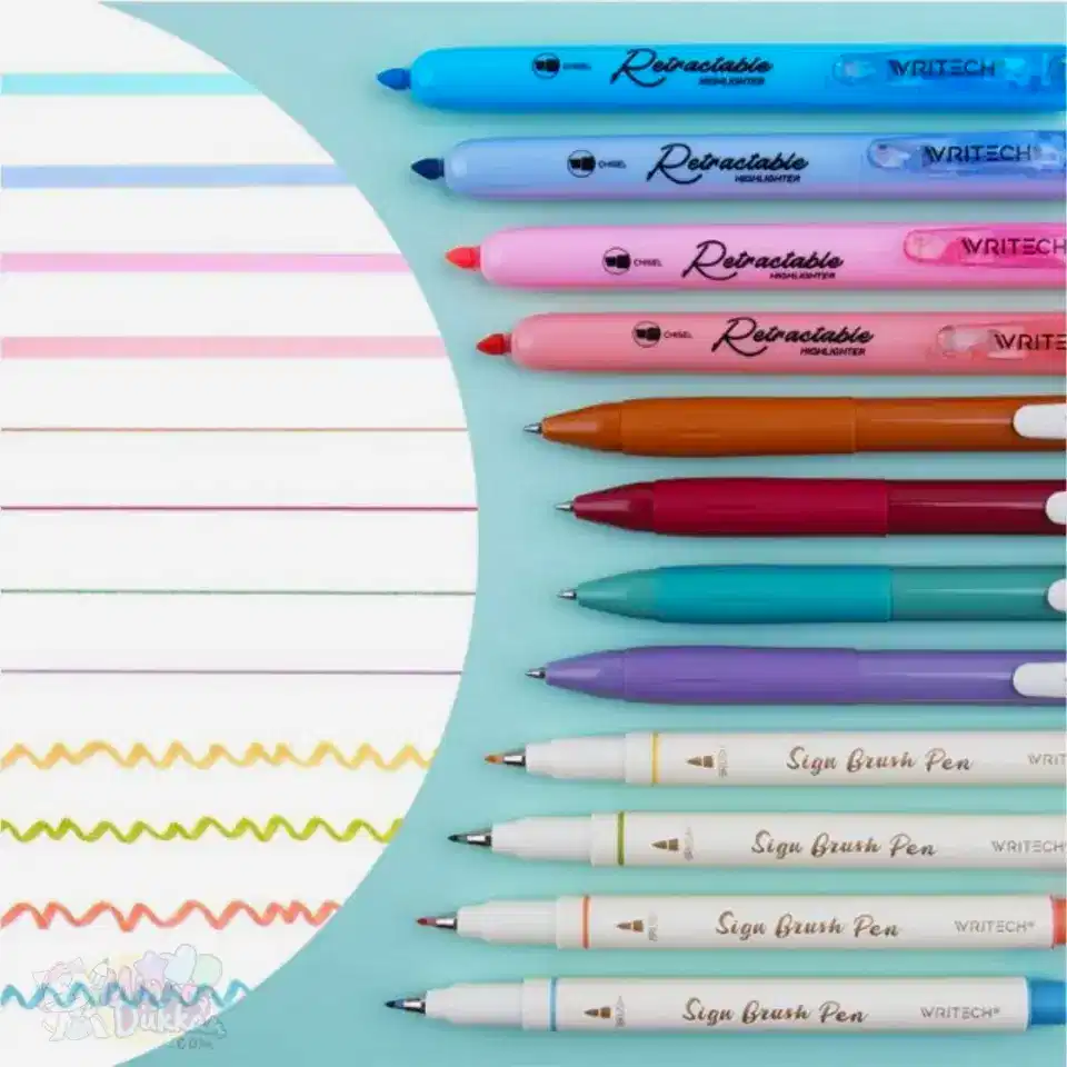 Writech Journaling Set 12 Renk Kalem Set - Mild Colors