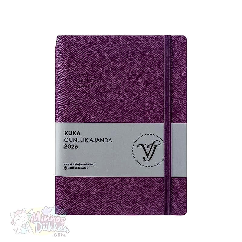 Vj Kuka Günlük Ajanda 2026 - A5 - 416 Sayfa - Mor