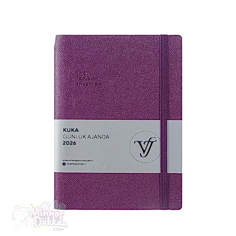 Vj Kuka Günlük Ajanda 2026 - A5 - 416 Sayfa - Mor