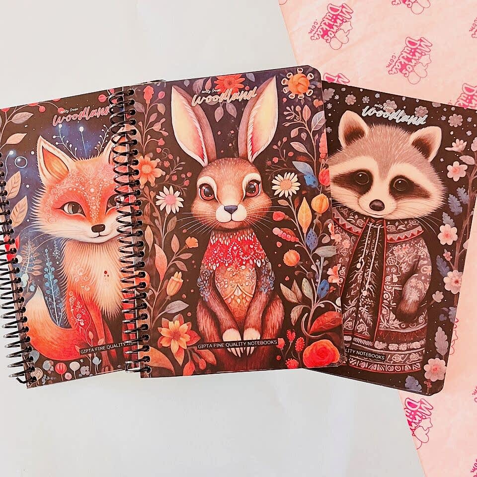 Gıpta Woodland Sert Kapak Spiralli 120 Yaprak Defter Kareli 17x24