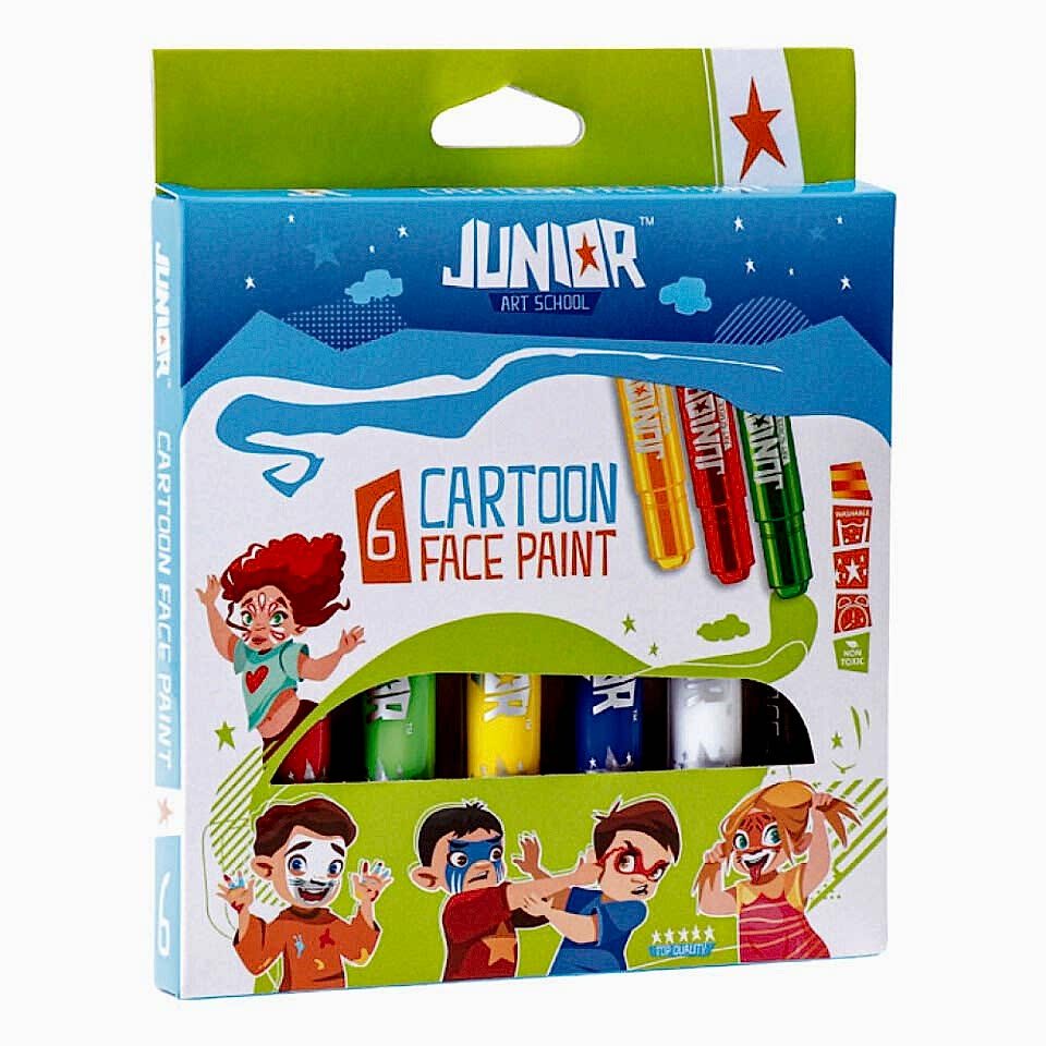 Junior Cartoon Yüz Boyası - 6 Renk