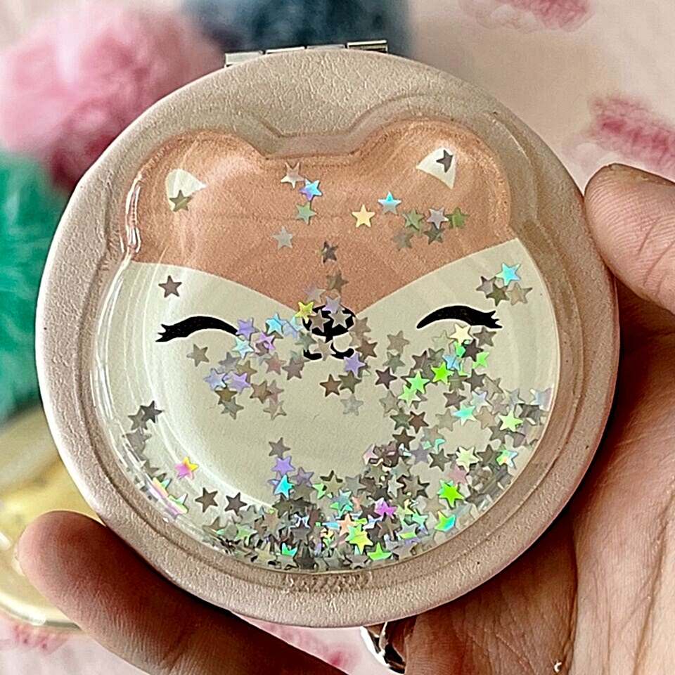 Gıpta Cute Pufi Simli Kabartmalı Kapak Ayna