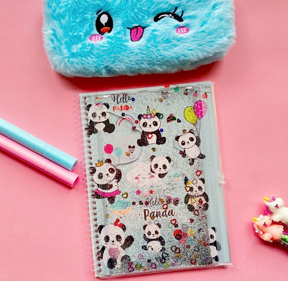Panda Sulu Simli Telli A5 Defter