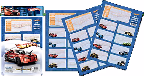 Hot Wheels Ders Programlı 8li Okul Etiketi Seti