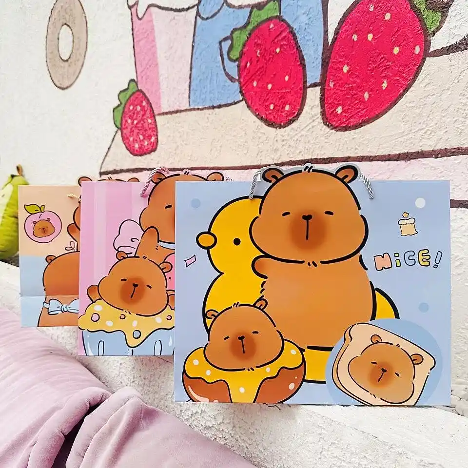 Kraft Capybara Hediye Çantası - Büyük