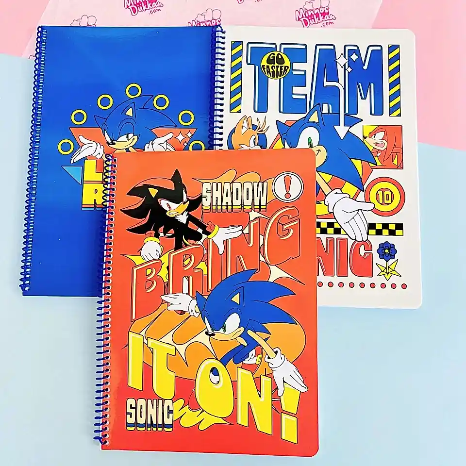 Sonic 80 Yaprak Kareli Spiralli Defter A4