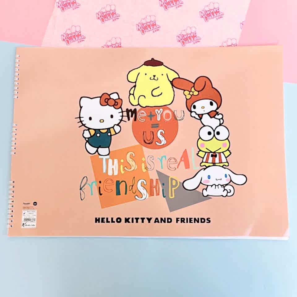 Hello Kitty and Friends 35x50 cm 15 Yaprak Resim Defteri