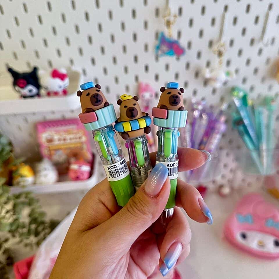 Capybara Minik Çok Renkli Tükenmez Kalem