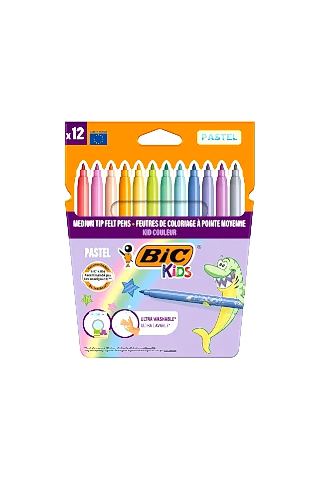 Bic Kids Couleur Pastel 12 Renk Keçeli Boya Kalemi