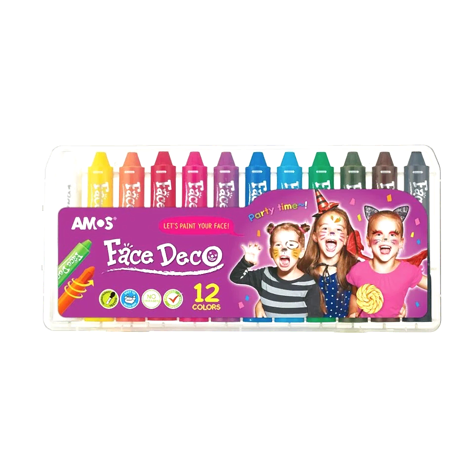 Amos Face Deco 12 Renk Yüz Boyası