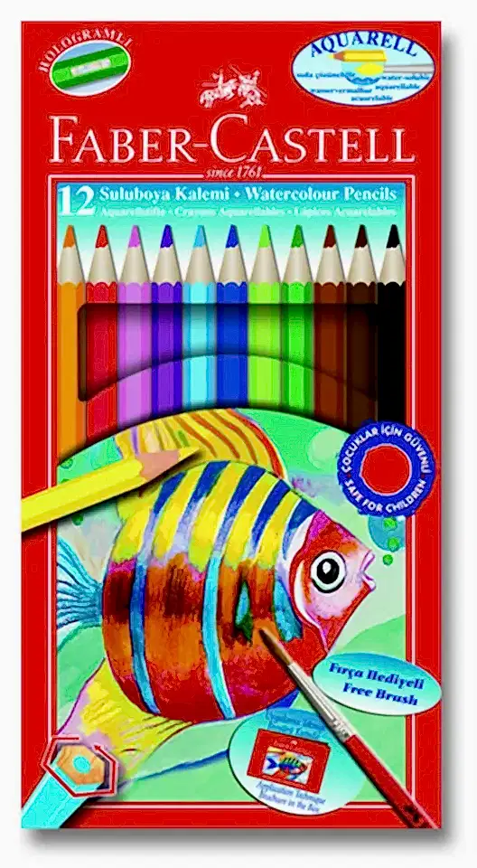 Faber Castell Aquarell12 Renk Sulu Boya Kalemi