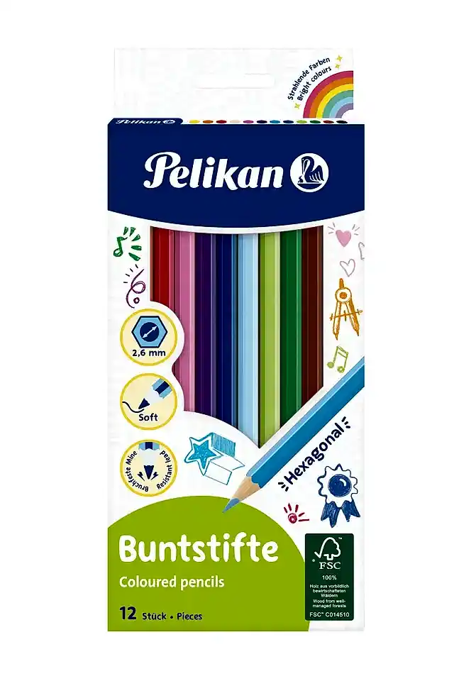 Pelikan Buntstifte Kuru Boya 12 Renk