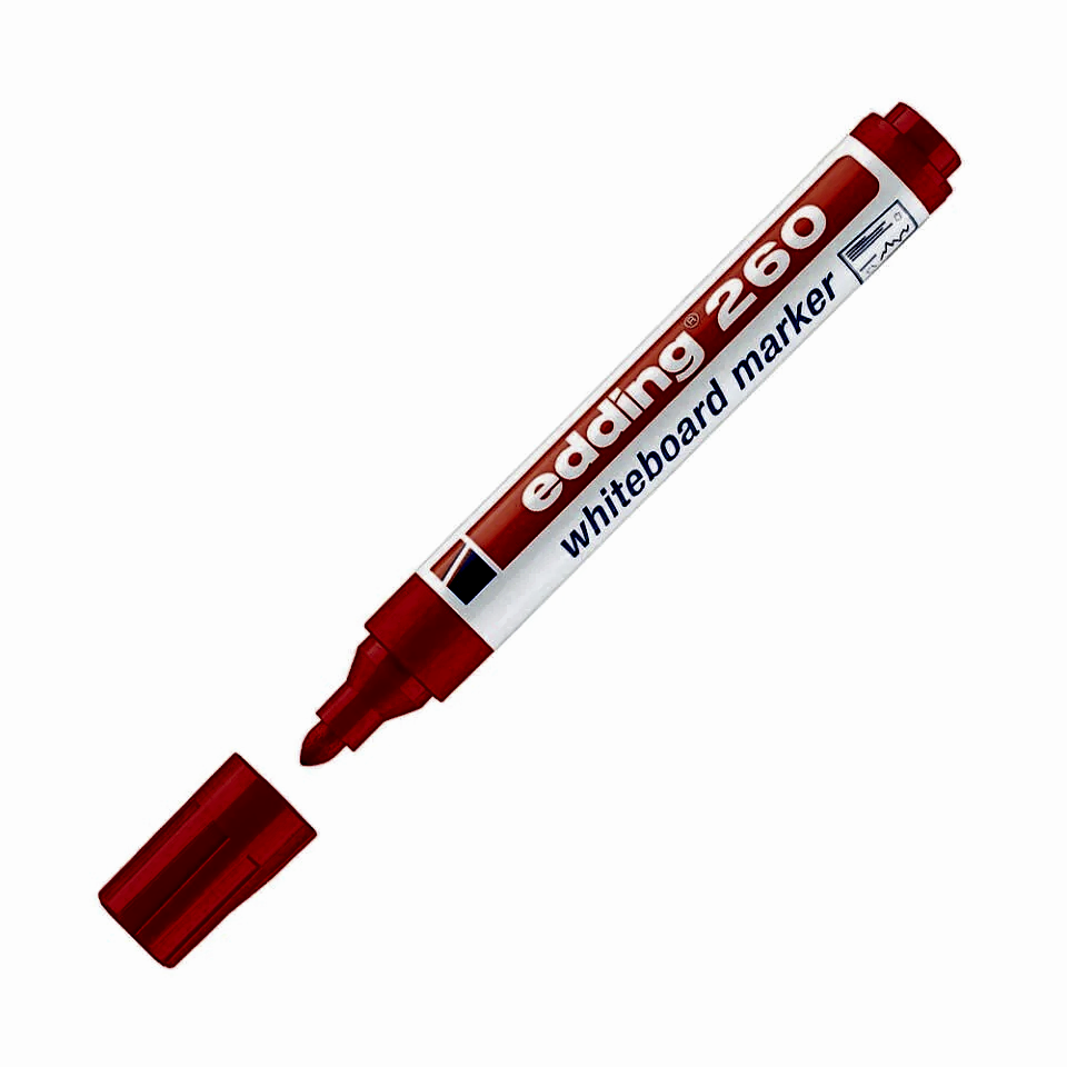Edding 260 Beyaz Yazı Tahtası Kalemi - Kırmızı