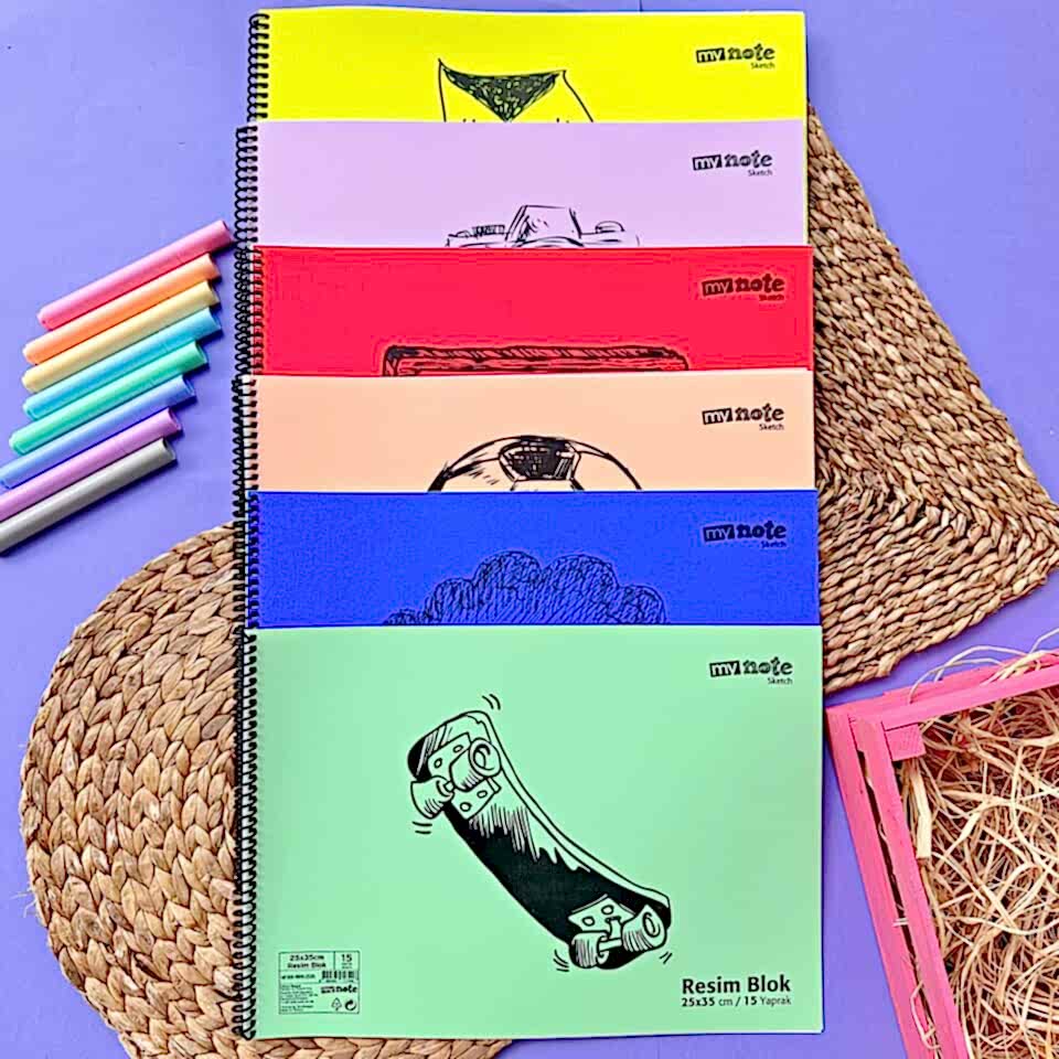 Mynote 25x35 cm 15 Yaprak Resim Blok