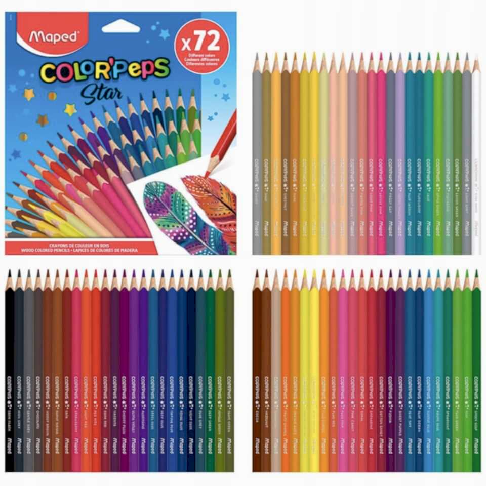 Maped Color Peps Star 72 Renk Kuru Boya